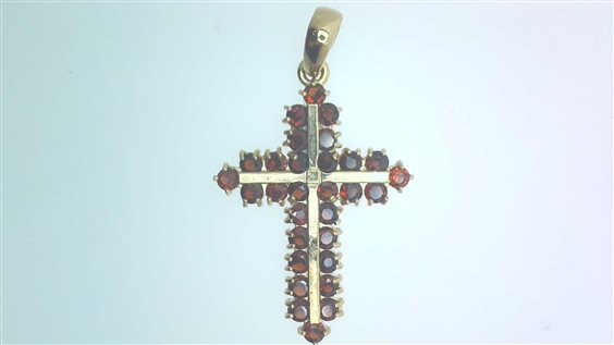 Pendente Sommer Granati in Oro giallo Granato CROCE P Q/C GRA 3.90 G - CROCE P Q/C GRA 3.90 G